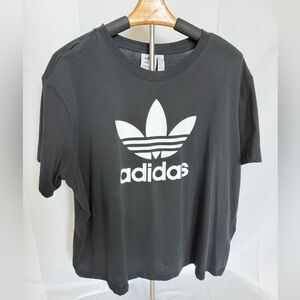 Adidas Black Tee with White Logo
